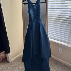 Chic Blue High-Low Dress